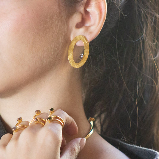 Oval Swarovski Earrings