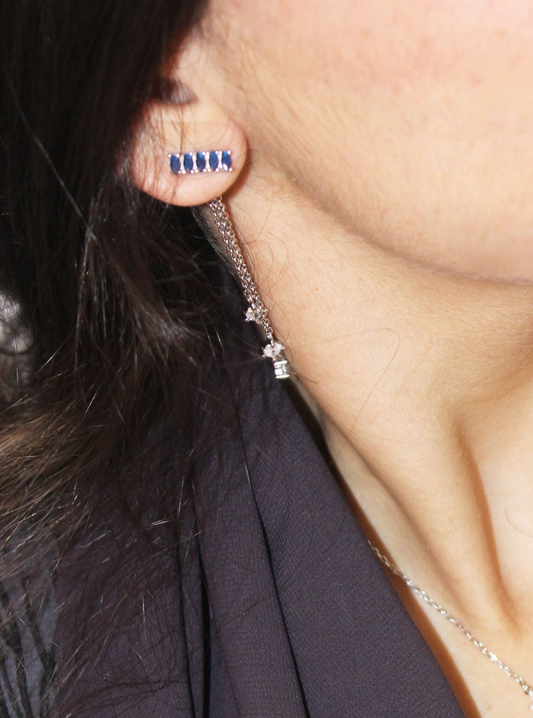 Emma Earrings in Sapphire