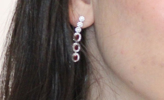 Royal ruby earrings