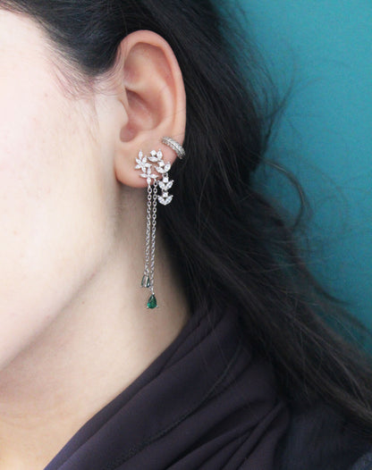 Ivy Earrings in Emerald