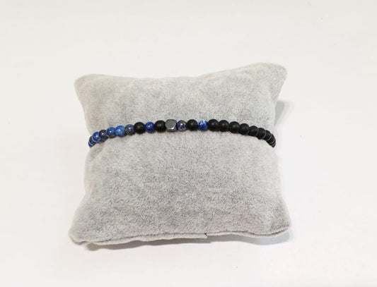 Lapis Lazuli & Onyx Bracelet