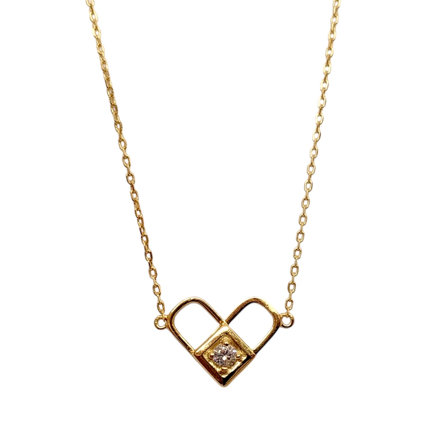 Locked Heart Double-Sided Necklace