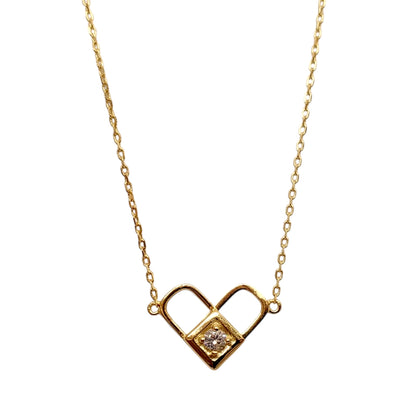Locked Heart Double-Sided Necklace