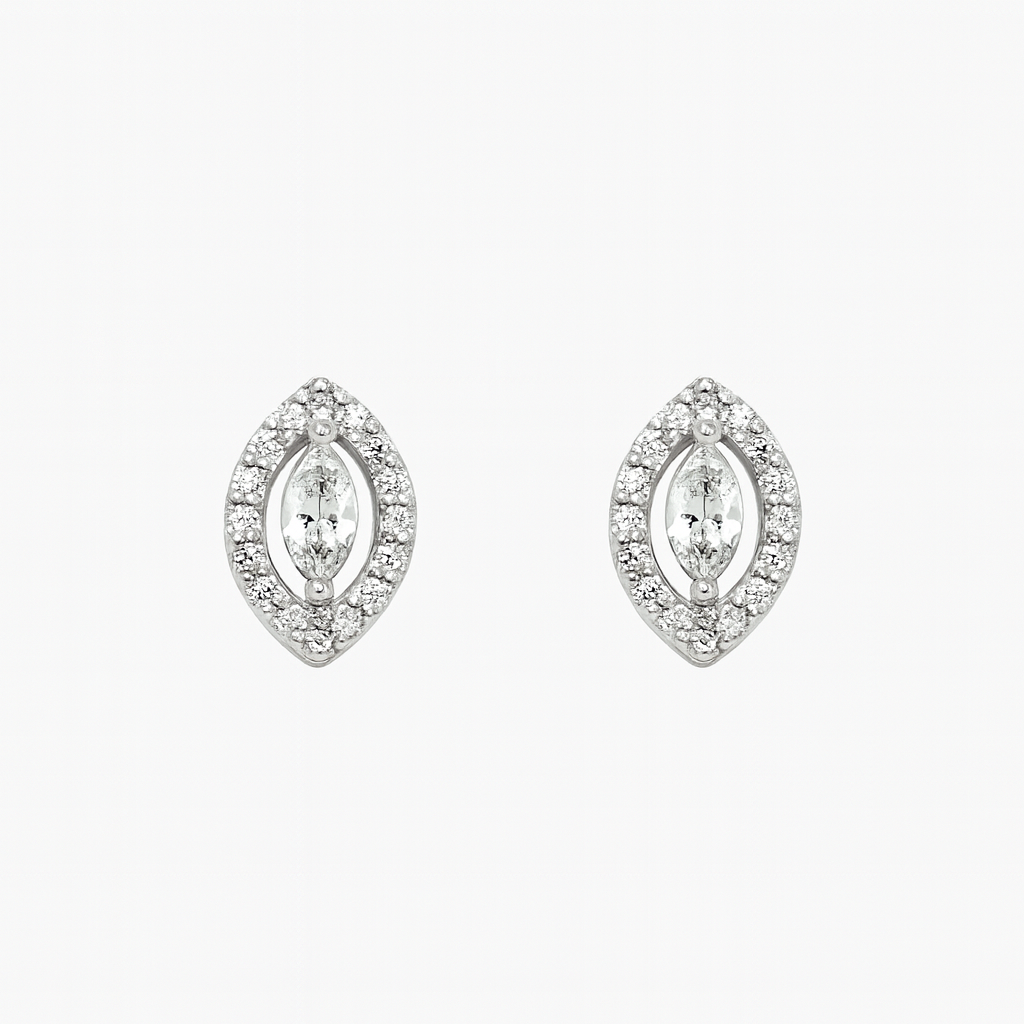 Zircon Marquise Stud Earrings