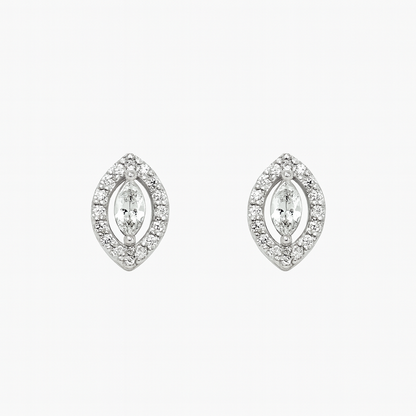 Zircon Marquise Stud Earrings