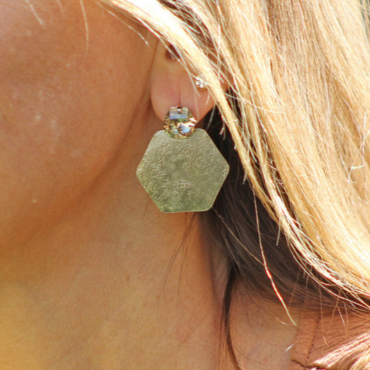 Sunlit Hex Earrings