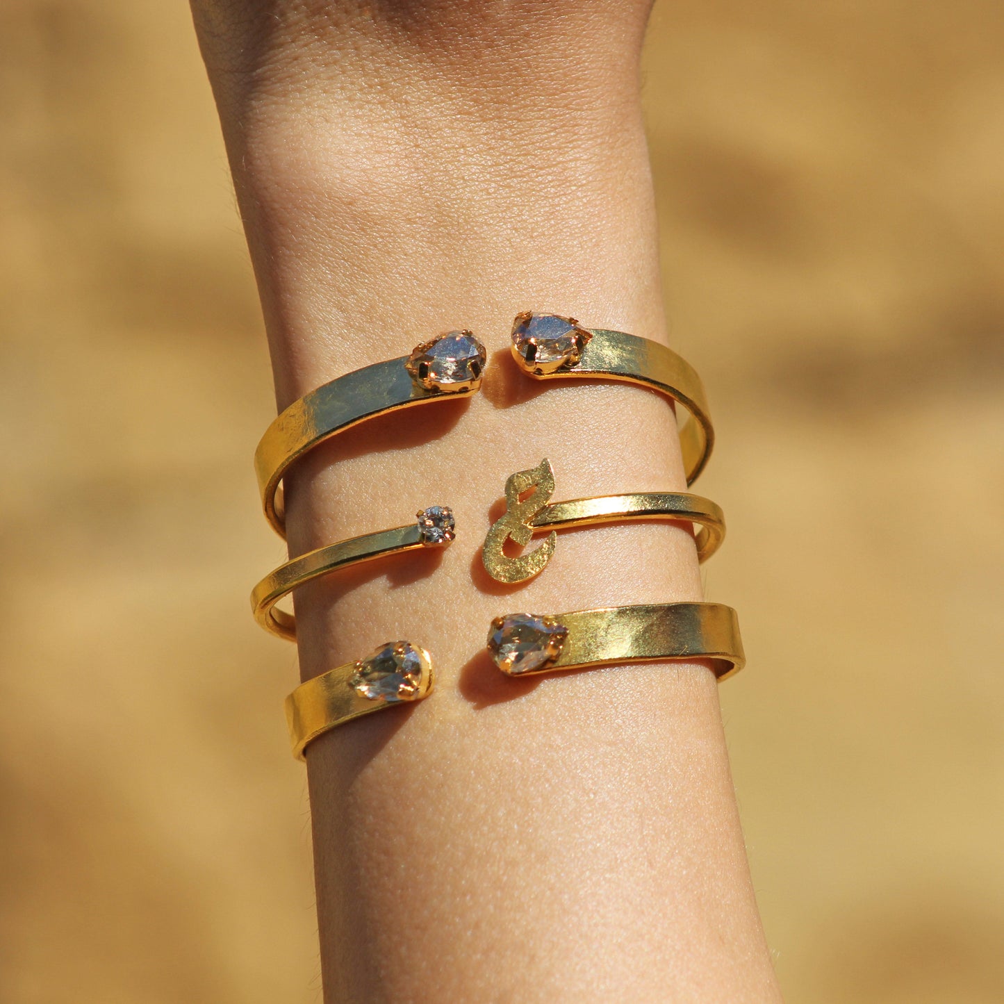 Swarovski Letter Bangles