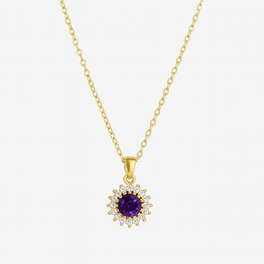 Purple  Flower Necklace