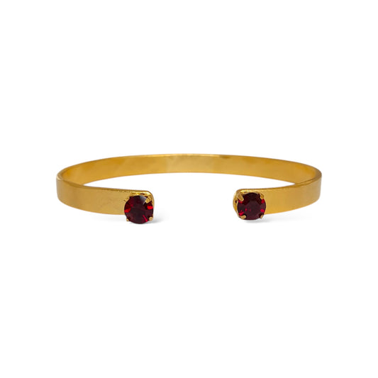 Mini Round Bordeaux Swarovski Bangle