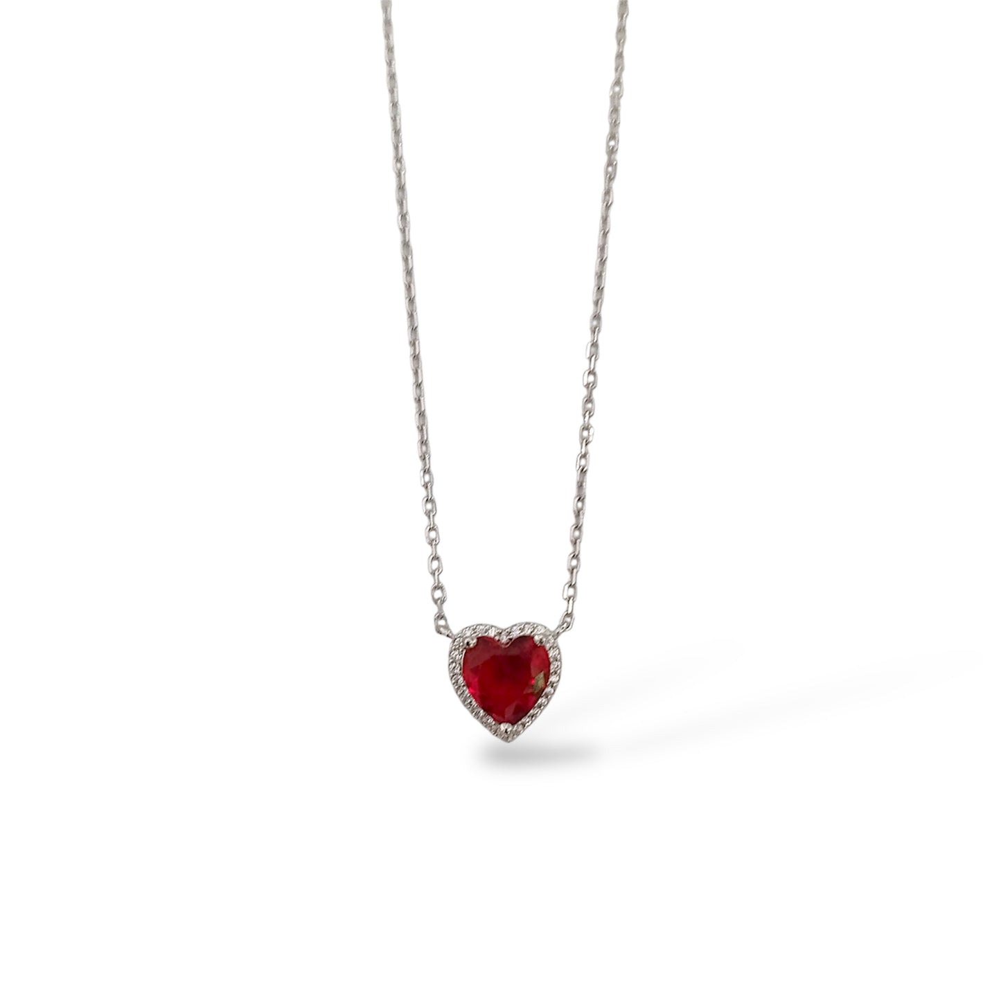 Radiant Red Heart Necklace