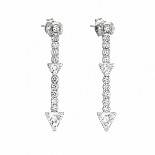 Triangle Tennis Earrings