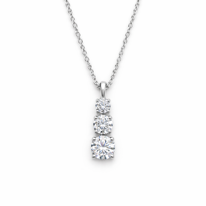 Sparkly Triple Stud Necklace