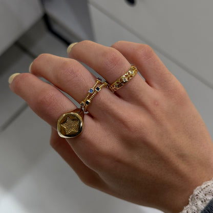 Dotted Star Ring