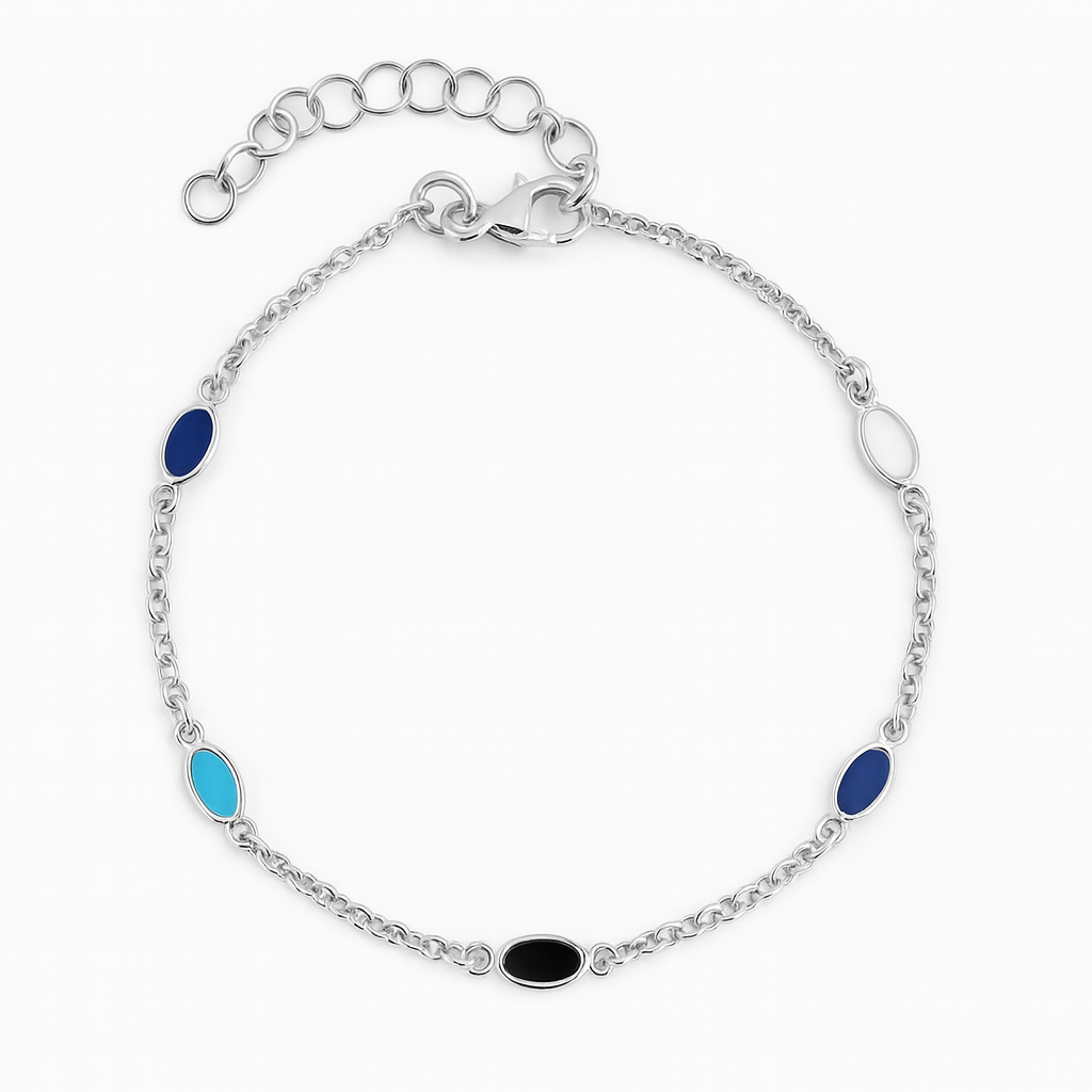 Emaille Silver Bracelet