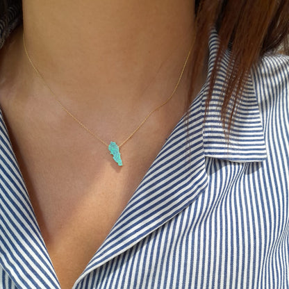 Opal Map of Lebanon Necklace