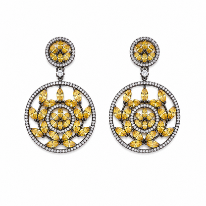 Golden Black Earrings