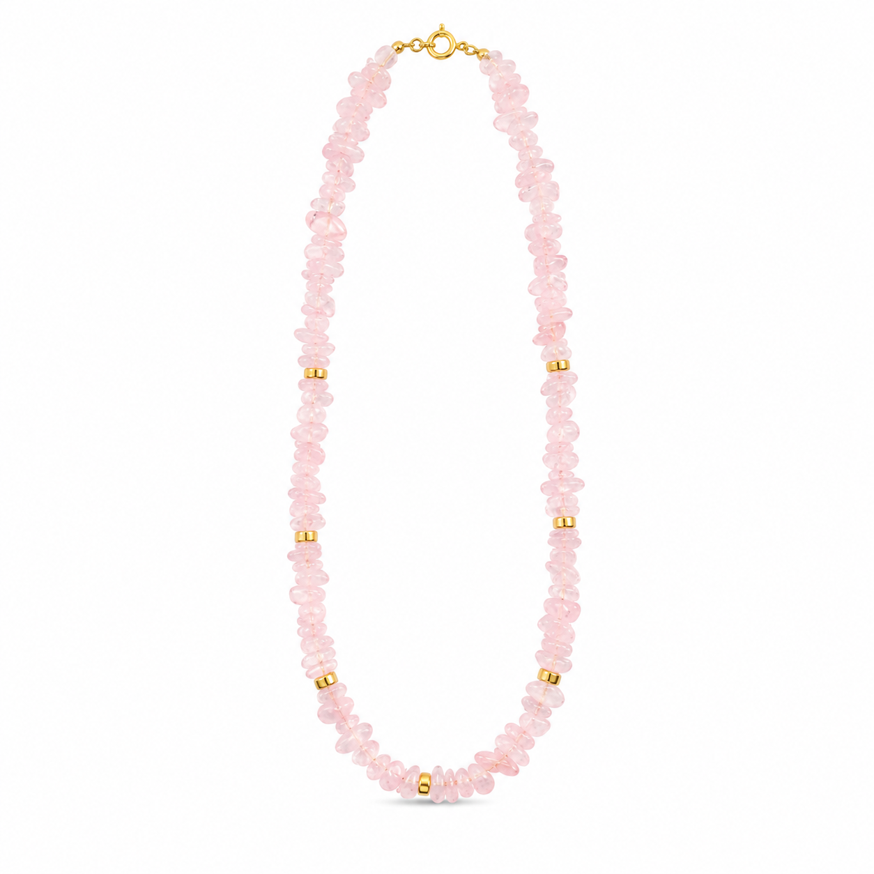 Rose-Quartz Semi-precious Stone Necklace