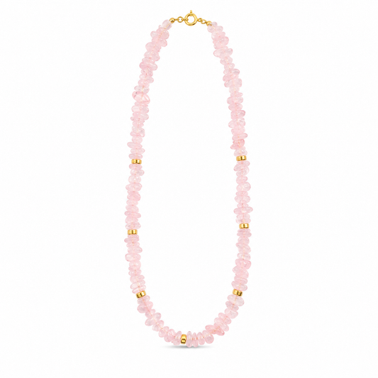 Rose-Quartz Semi-precious Stone Necklace