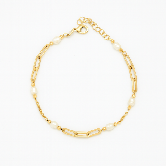 Chain with Small Pearls Bracelet