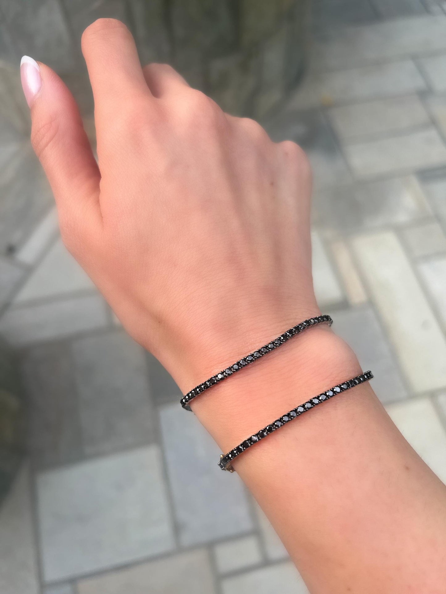 Full Black Tennis Bracelet