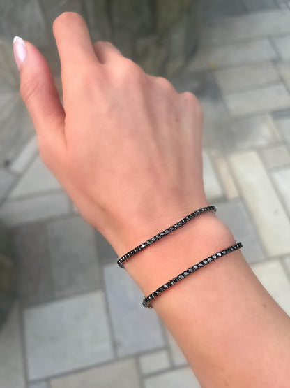 Full Black Tennis Bracelet