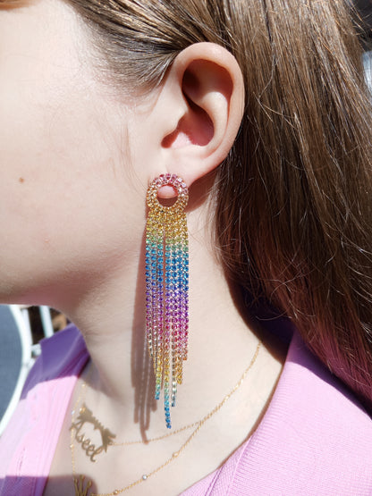 Rainbow Waterfall Earrings