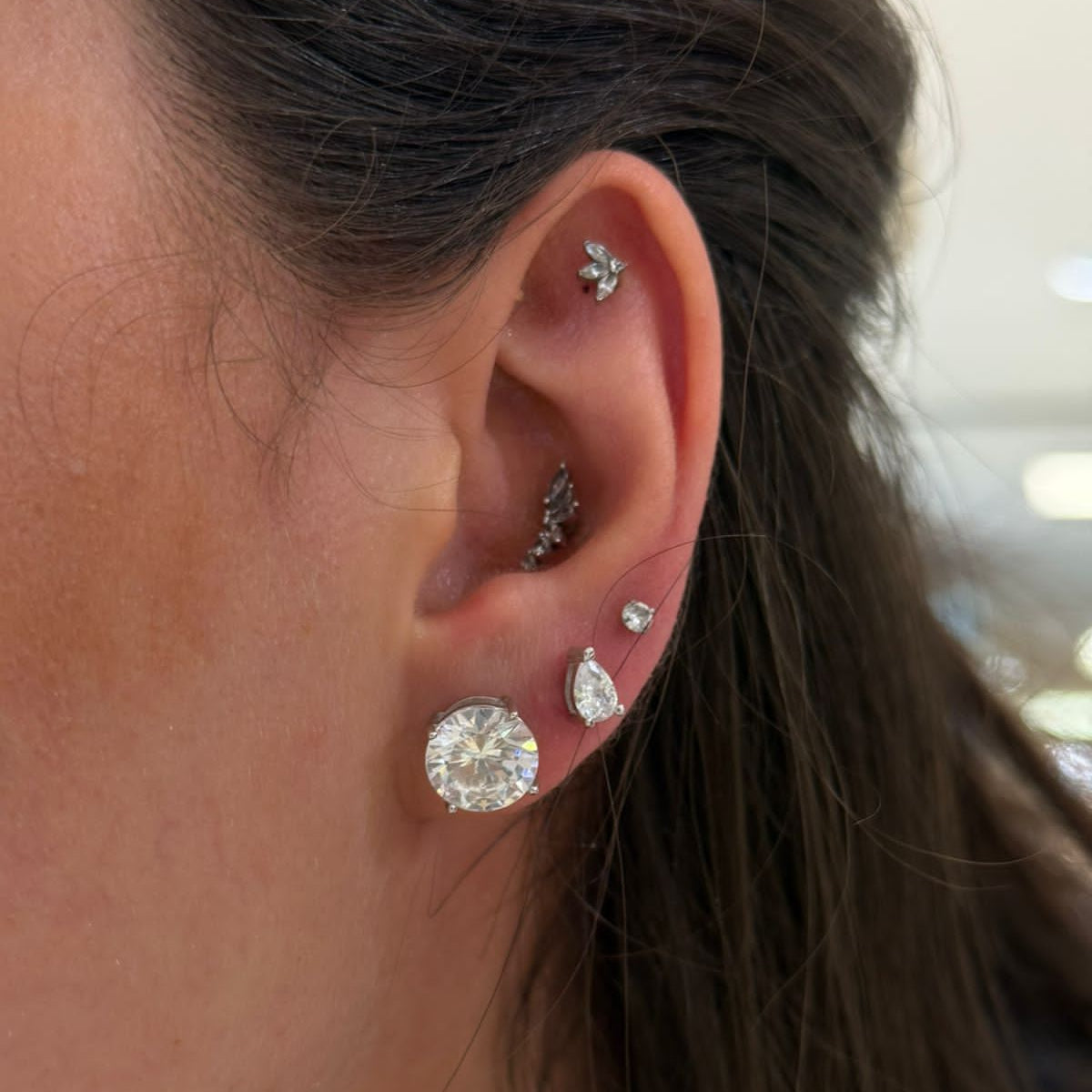 Statement Zircon Stud Earrings