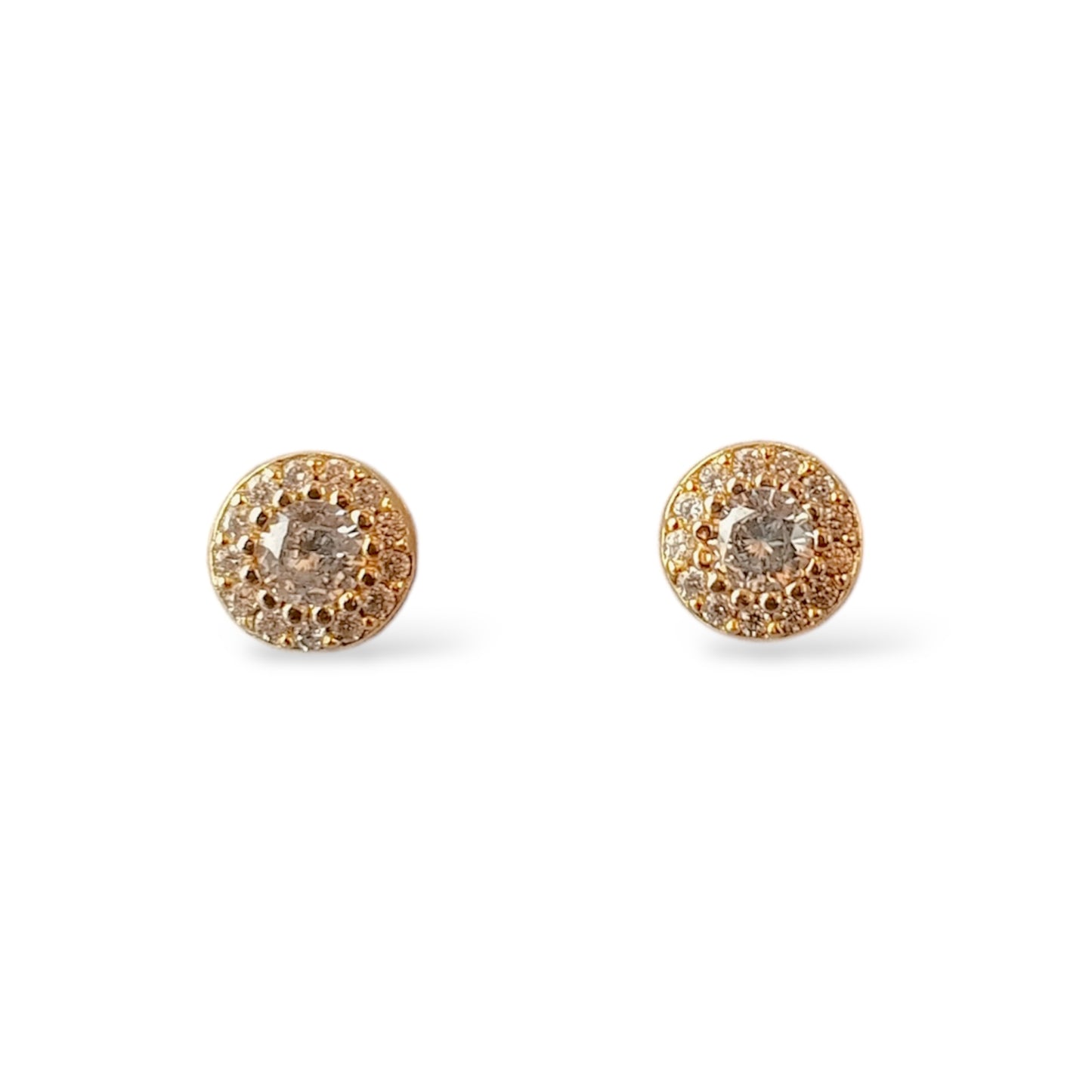 Round Zircon Earrings