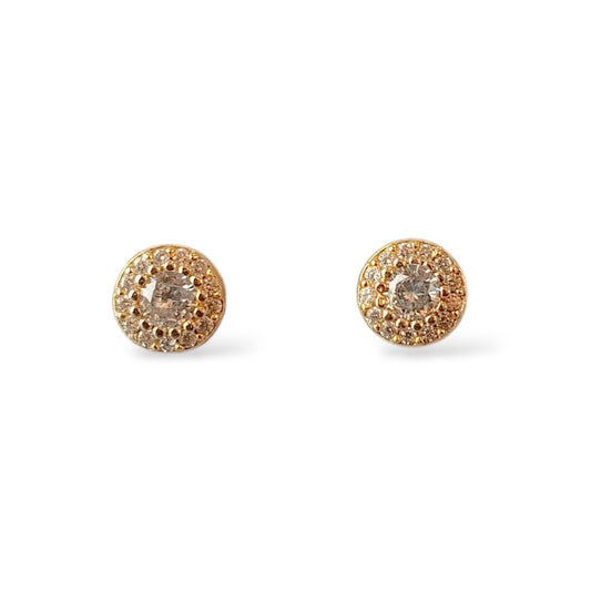 Round Zircon Earrings