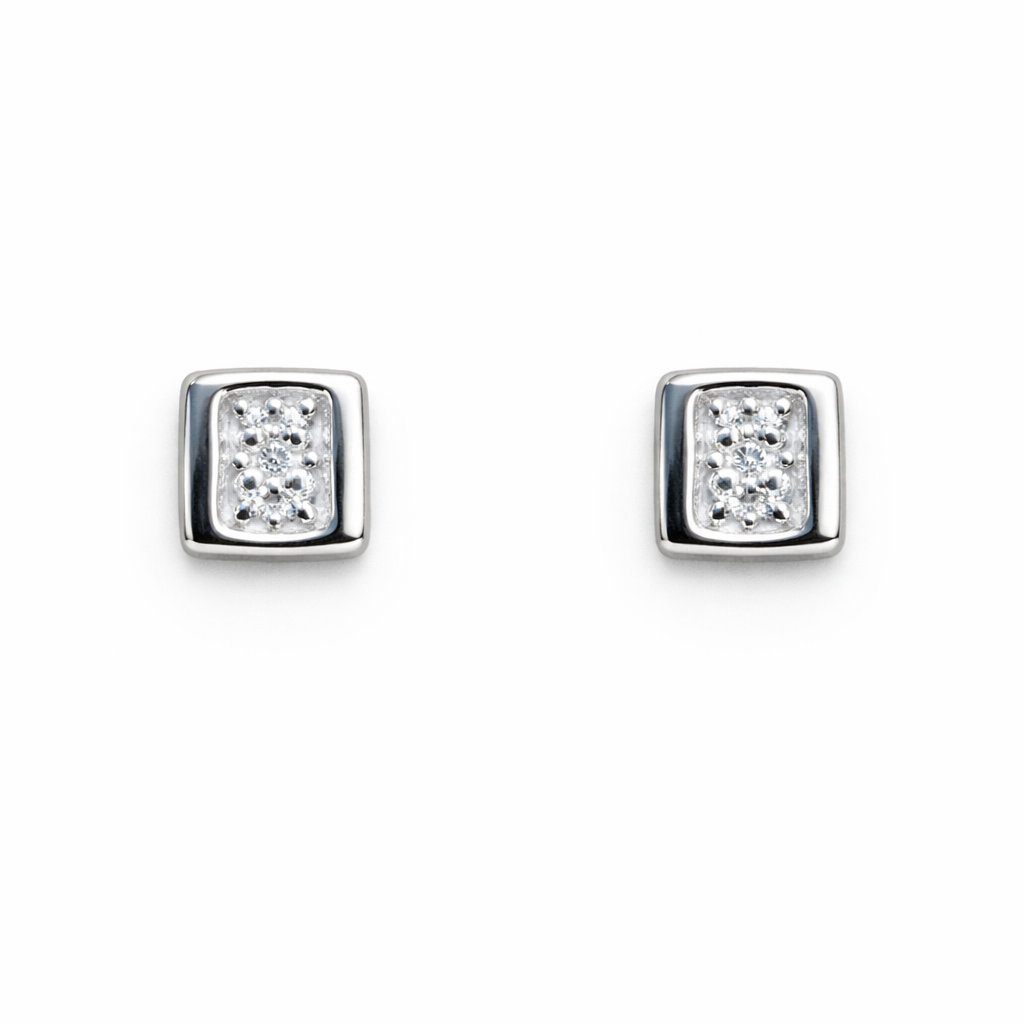 Square Zircon Earrings
