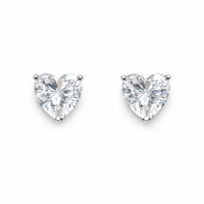 Medium Heart Stud Earrings
