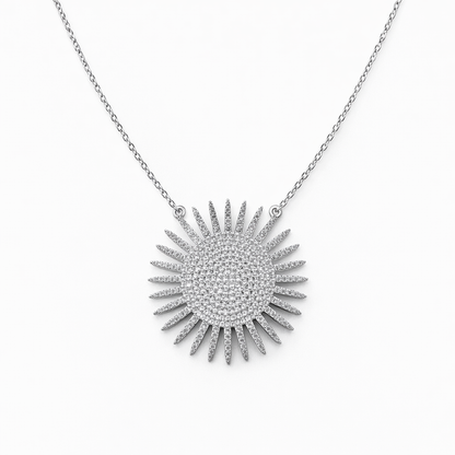 Big Zircon Sun Necklace