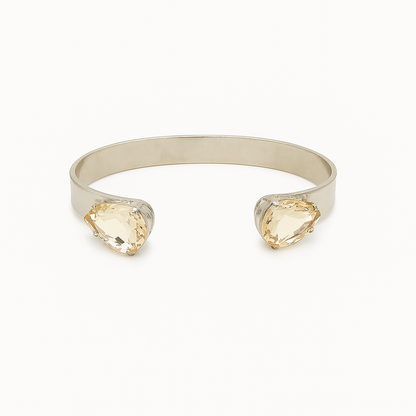 Chunky Champagne Swarovski Teardrop Bangle